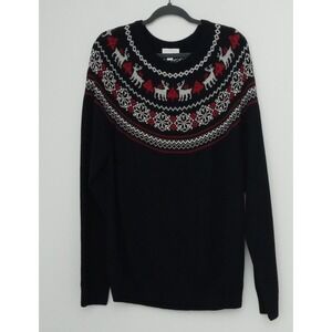 Charter Club Sweater Mens Size XL Fair Isle Christmas Holiday Reindeer Nordic